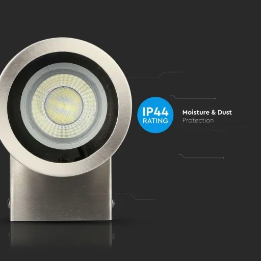 VT-7641 Outdoor wall light - GU10 - Stainless steel - IP44