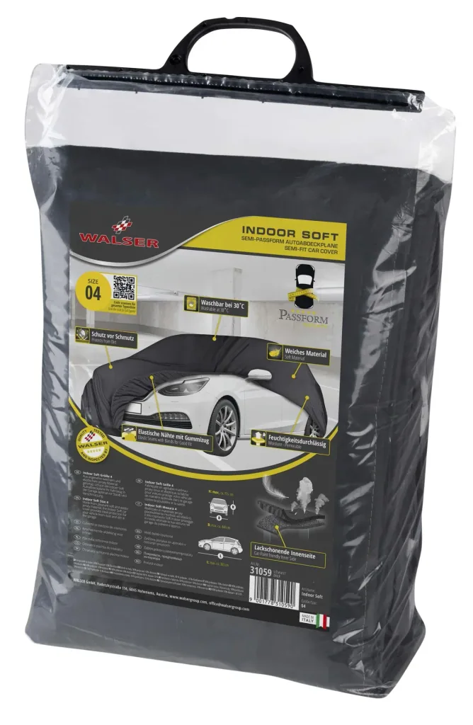Car cover indoor soft - size 4 - 381x440x155cm - PES - elastane