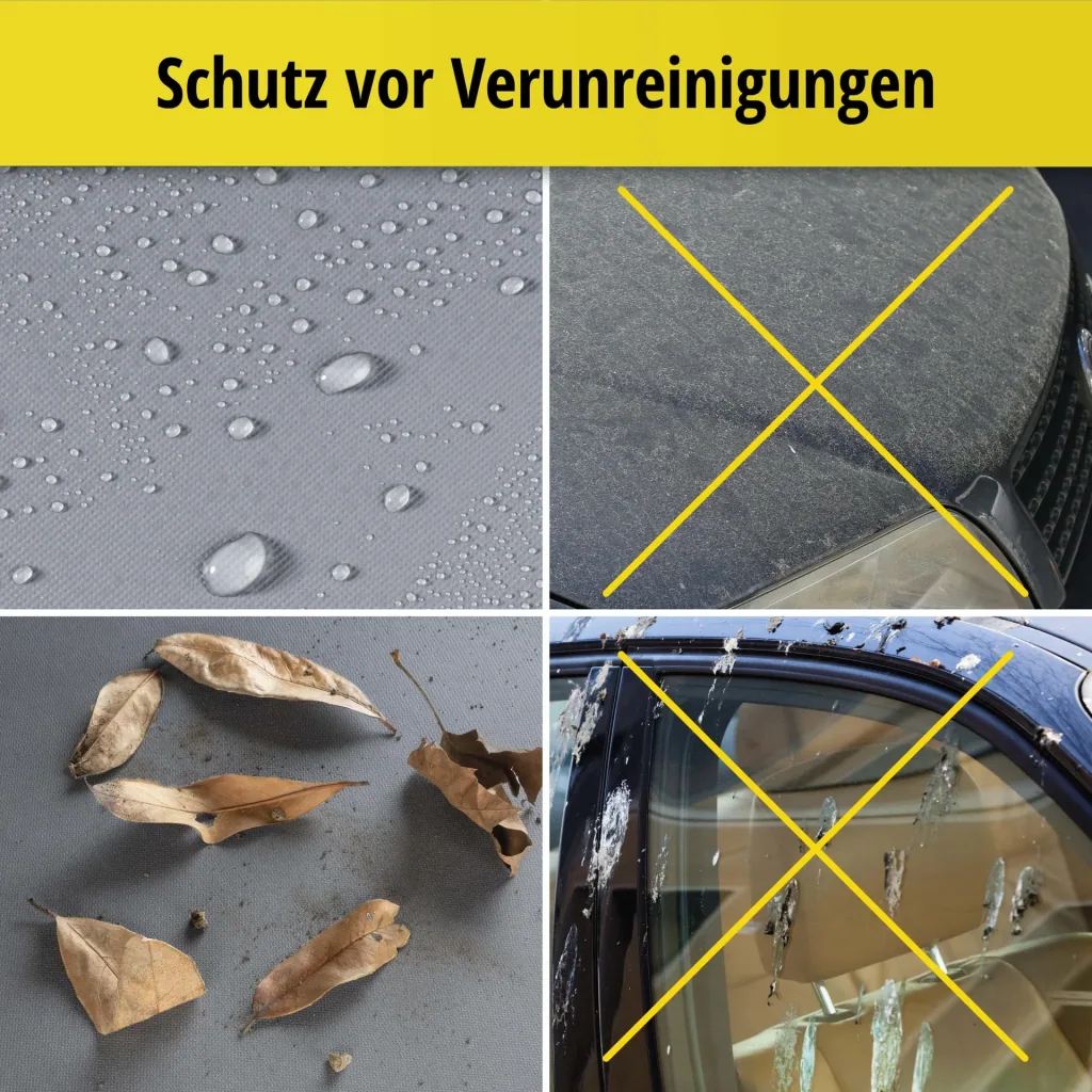 All-weather car cover - Size 9 - 465x180x165cm - PVC coated