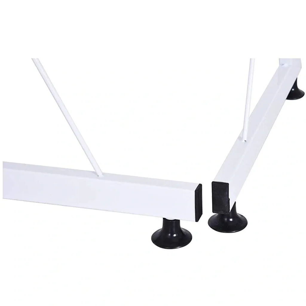 Computer desk flexible workstation MDF steel white 210 x 50 x 73.5 cm