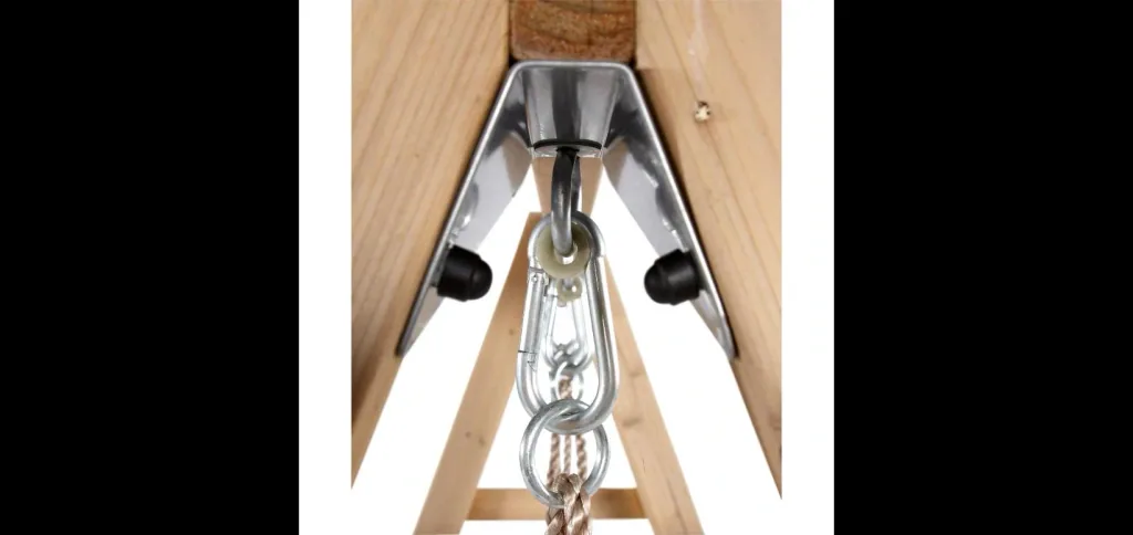 Wooden climbing frame Tamarin, outdoor climbing frame for children, double swing, ladder, slide, natural