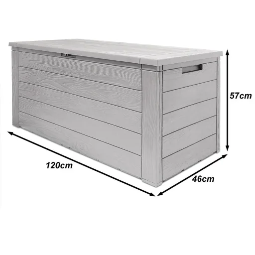 Storage box / garden box - grey - 120x46x57cm