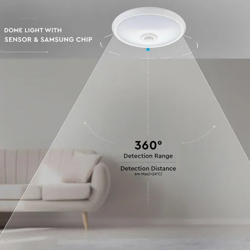 Samsung by VT-13 LED ceiling light with sensor -12W - 4000K - White