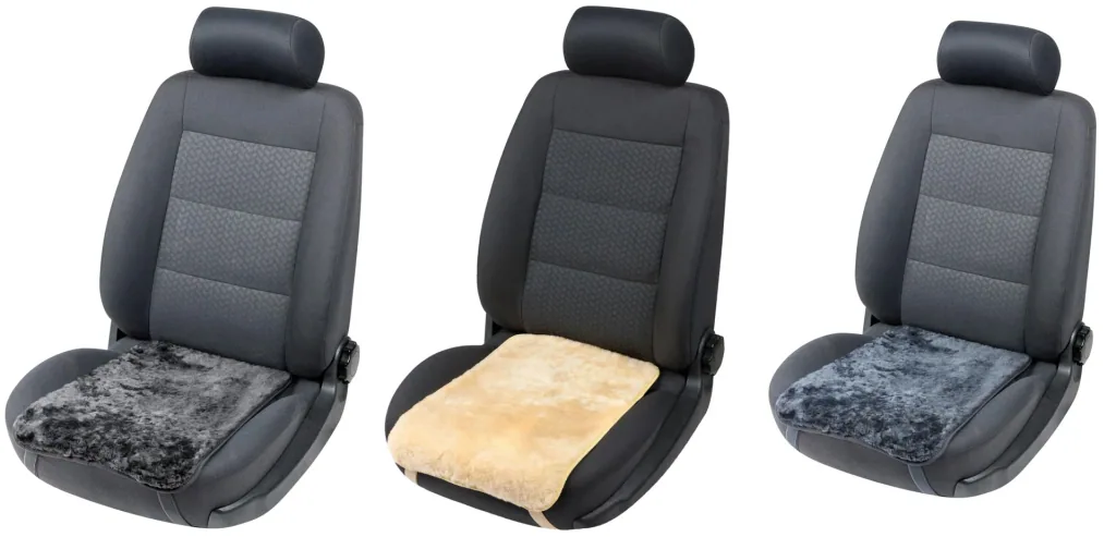 Seat cushion Molly made of lambskin anthracite 12-14 mm fur height