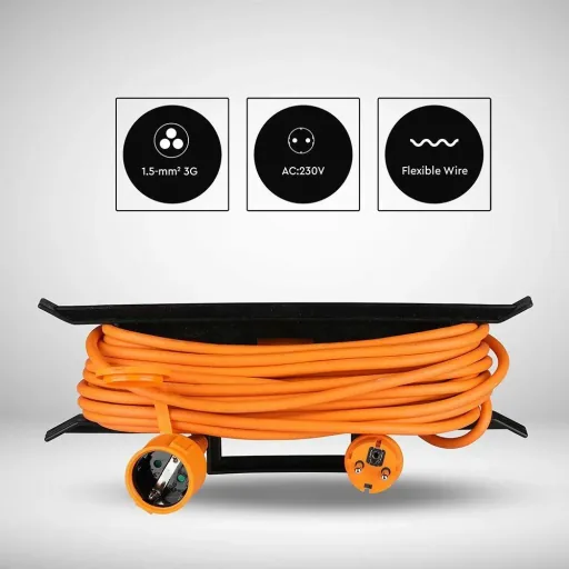 VT-3002-15 Extension cable with protective cover - 15 meters - orange