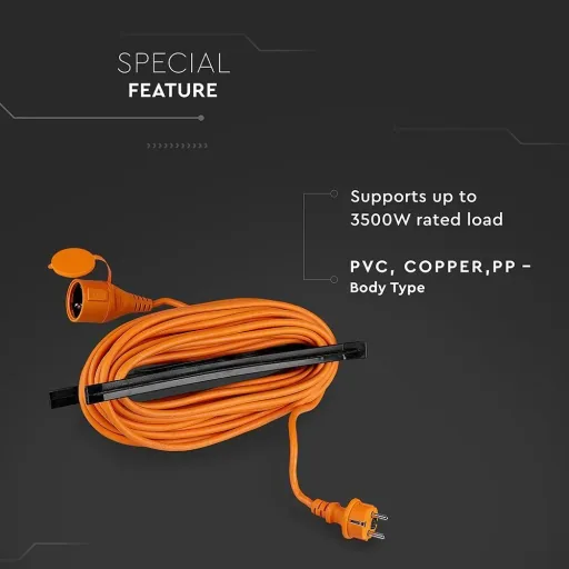 VT-3002-15 Extension cable with protective cover - 15 meters - orange