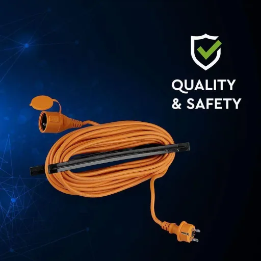 VT-3002-15 Extension cable with protective cover - 15 meters - orange