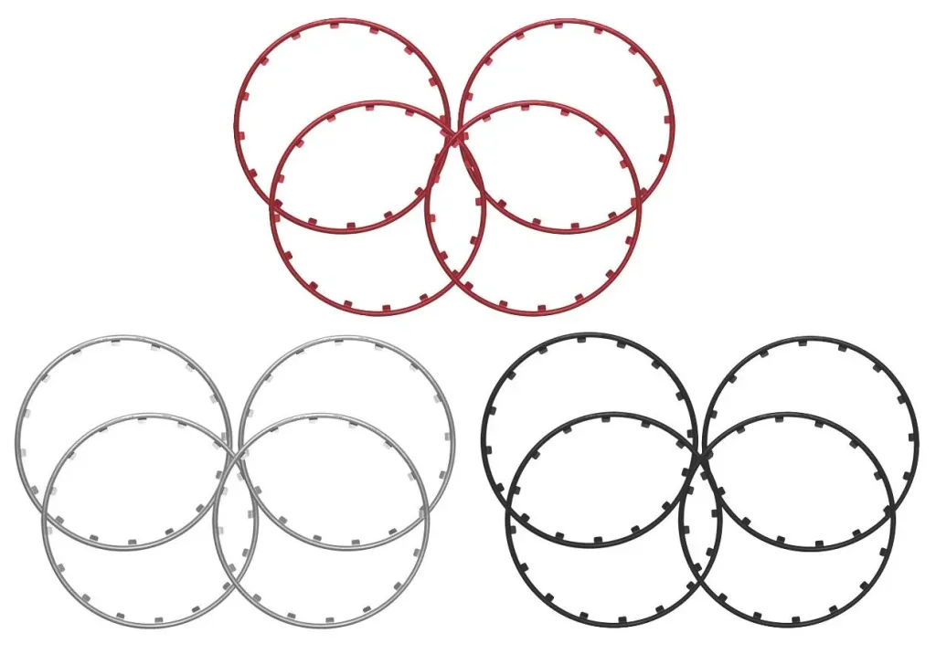 Rim Ringz rim ring, 15 inches, color red