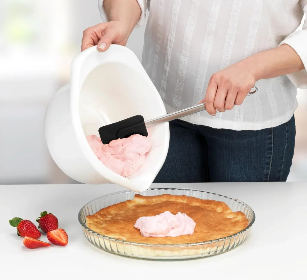 Silicone dough scraper & spatula, 2-piece