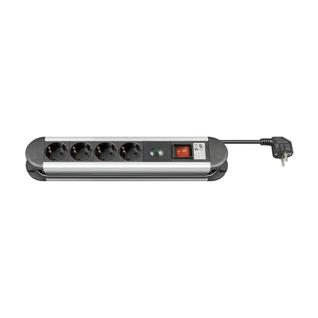Aluminum 4-way power strip