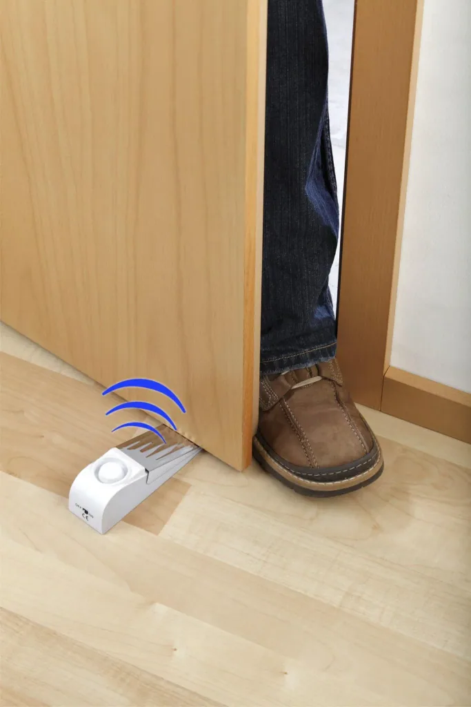 Door stop with alarm function