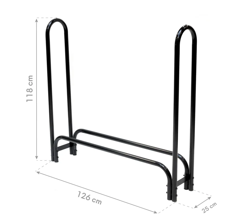 Firewood rack 126 cm, load capacity 500 kg