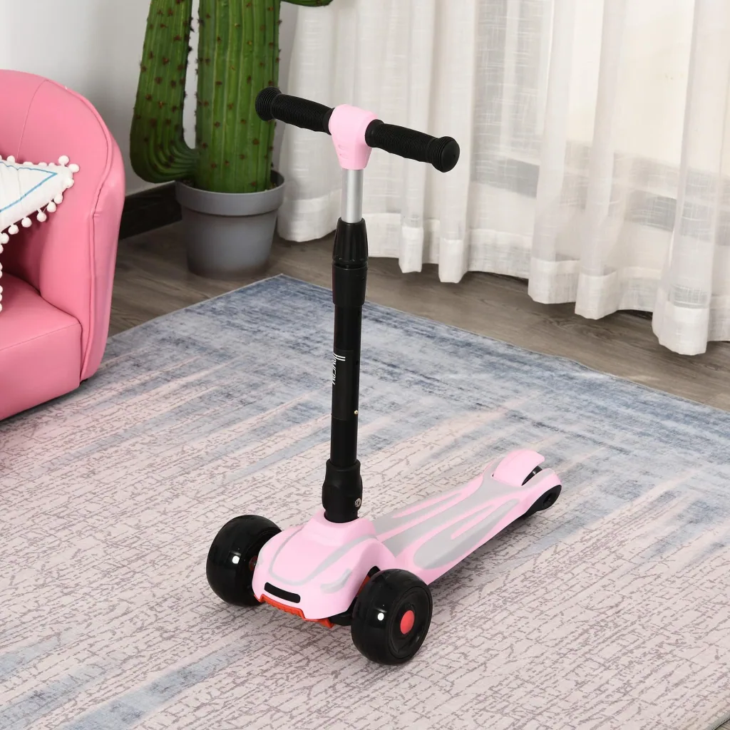 Girls' scooter with adjustable height, pink