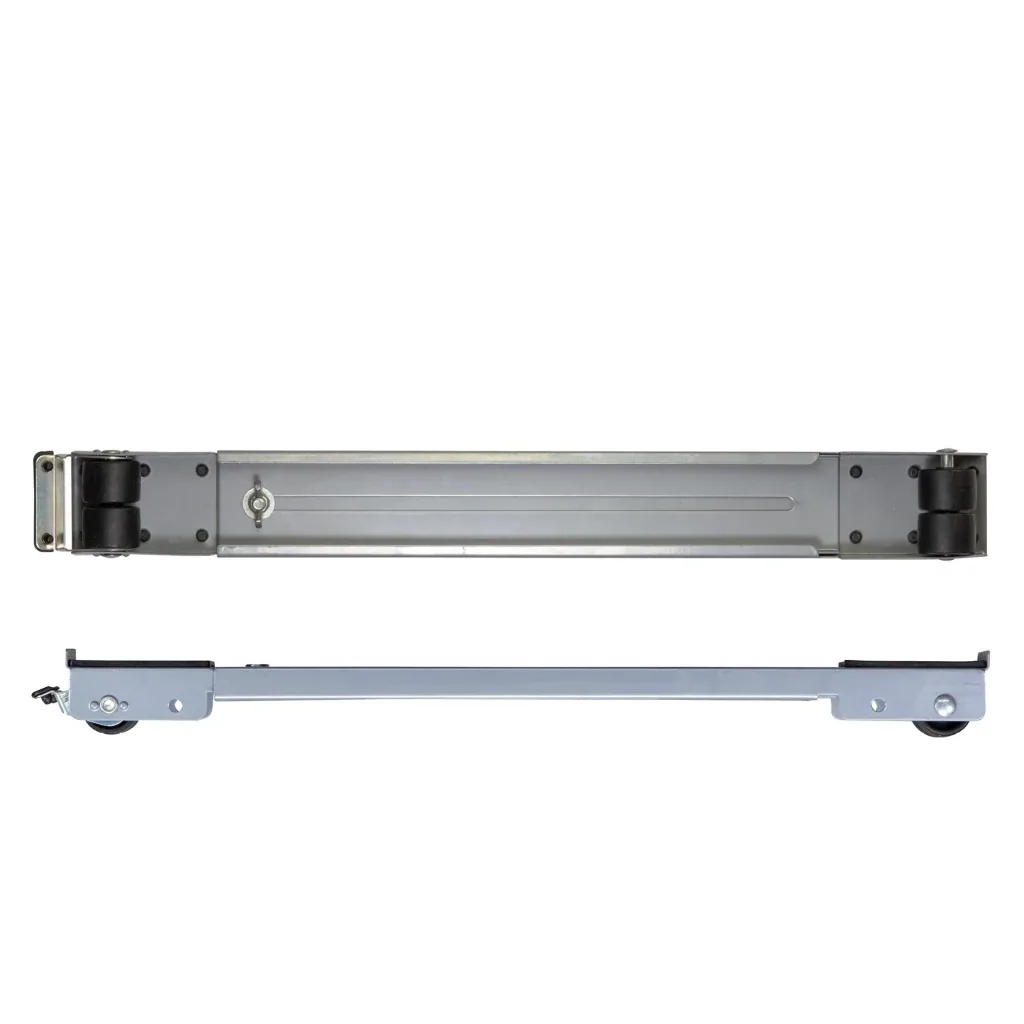 Transport rail MM 1197 2-part, 45-70 cm, extendable, 4 fixed castors Ø 30 mm, brake, load capacity 150 kg