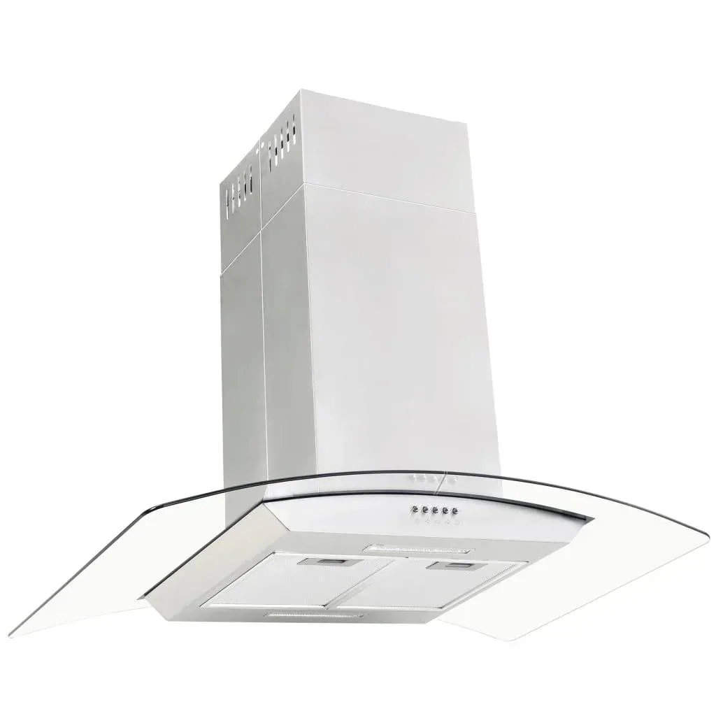 Island hood 756 m³/h LED 90 cm stainless steel