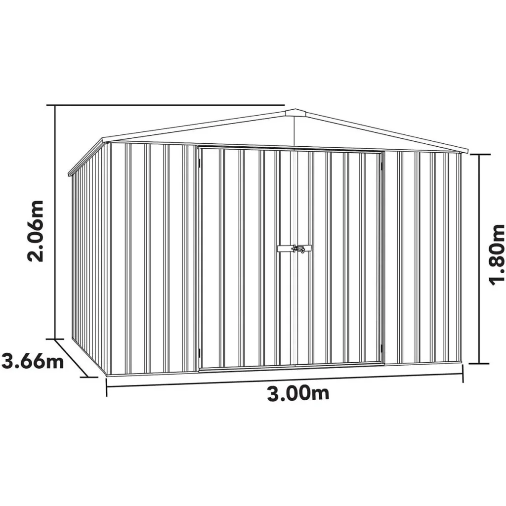 Absco Regent MB30372RK Metallschuppen - 300x366x206 cm