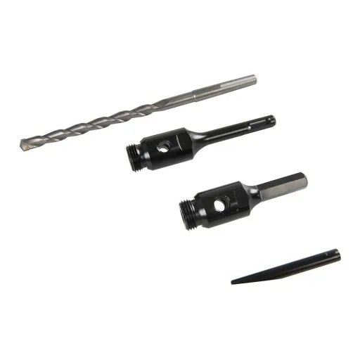 7-piece diamond core drill set 28, 52 and 107 mm