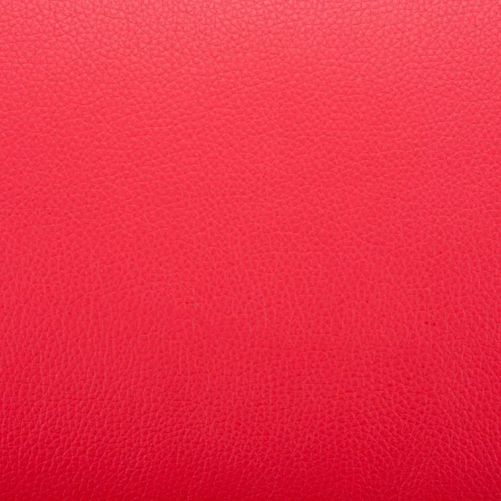 Armchair with footstool faux leather red