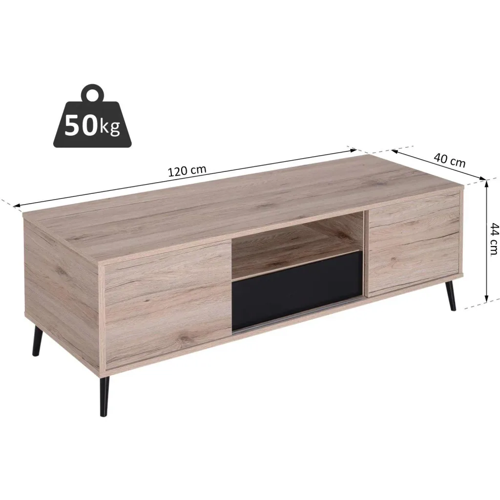 TV table TV cabinet TV board lowboard wood 120 x 40 x 44 cm