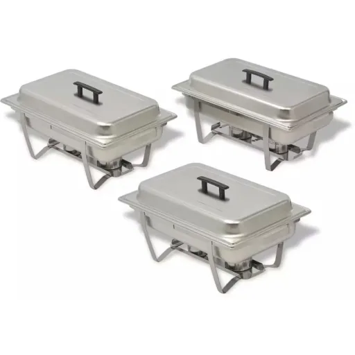 3-piece stainless steel chafing dish set