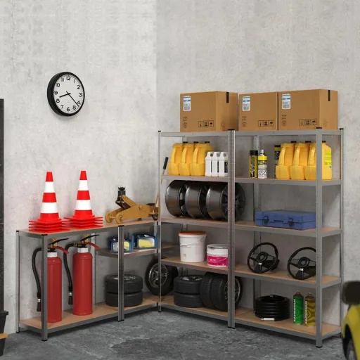Heavy-duty metal storage rack / shelving unit, 5 shelves 875kg load capacity 180x90x60 cm 175kg per shelf