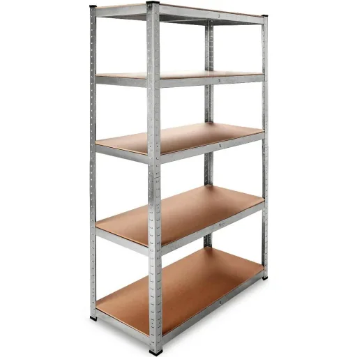 Heavy-duty metal storage rack / shelving unit, 5 shelves 875kg load capacity 180x90x60 cm 175kg per shelf