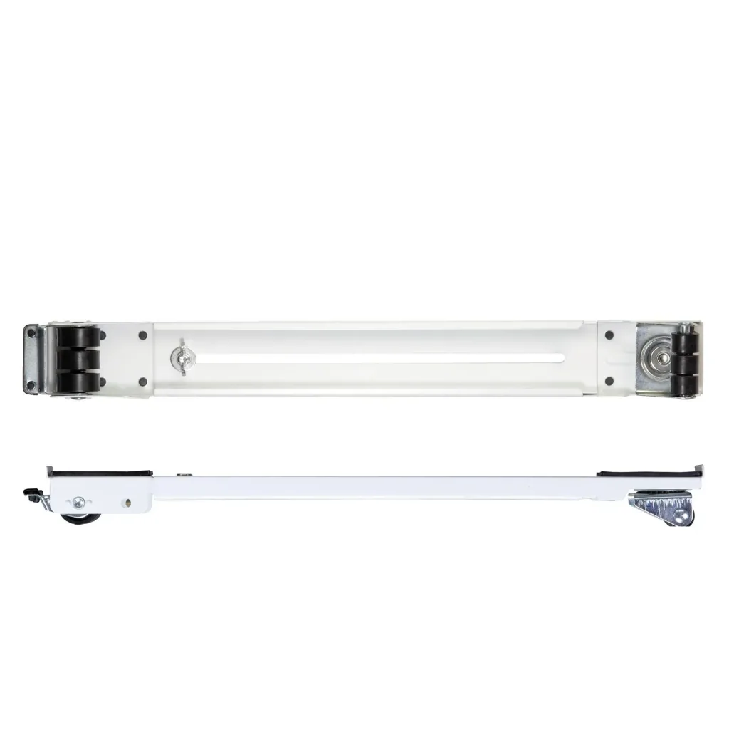 Transport rail MM 1198 2-part, 45-70 cm, extendable, 3 swivel and 3 fixed castors Ø 30 mm, brake, load capacity 125 kg
