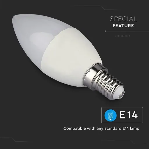 VT-5114 LED WiFi Candle Smart Bulb - 4.5 W - RGB+W - E14