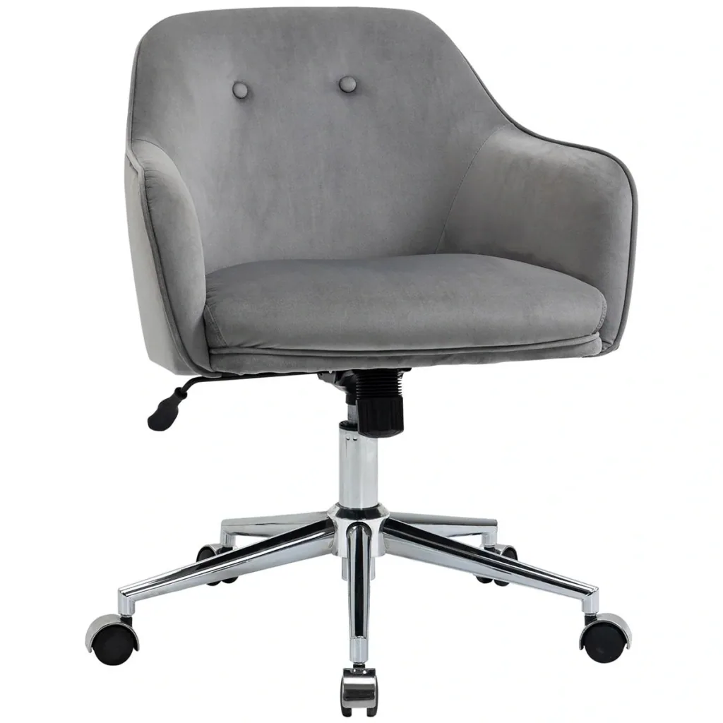 Office chair with rocker function Home office chair Height adjustable desk chair ergonomic 360° swivel wheels Velvet touch