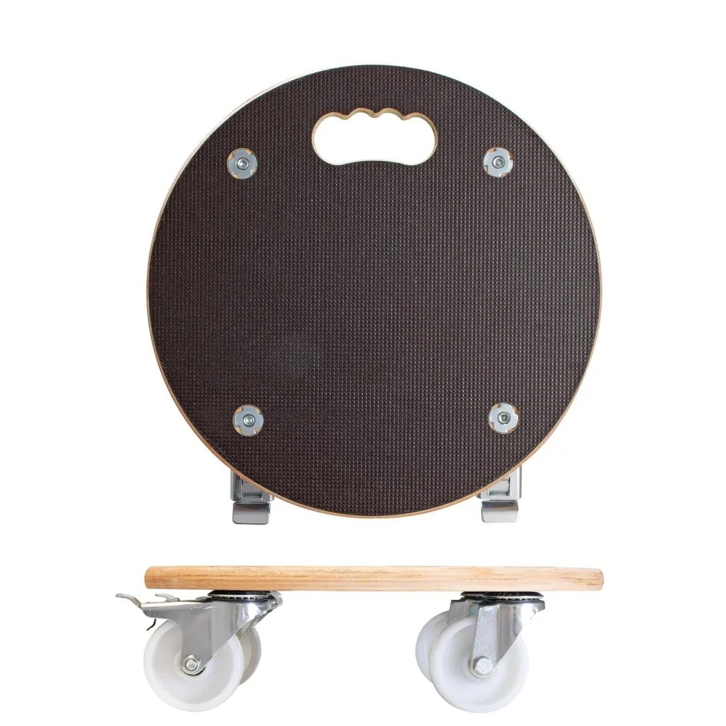 Multi Roller MR 1107, Ø 38 x 11 cm, hard wheels Ø 75 mm, roller bearings, 2 brakes, FSC® plate, load capacity 300 kg