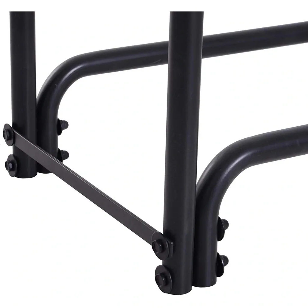 Firewood rack, firewood rack, metal storage, load capacity 300 kg, black, 200 x 39 x 120 cm