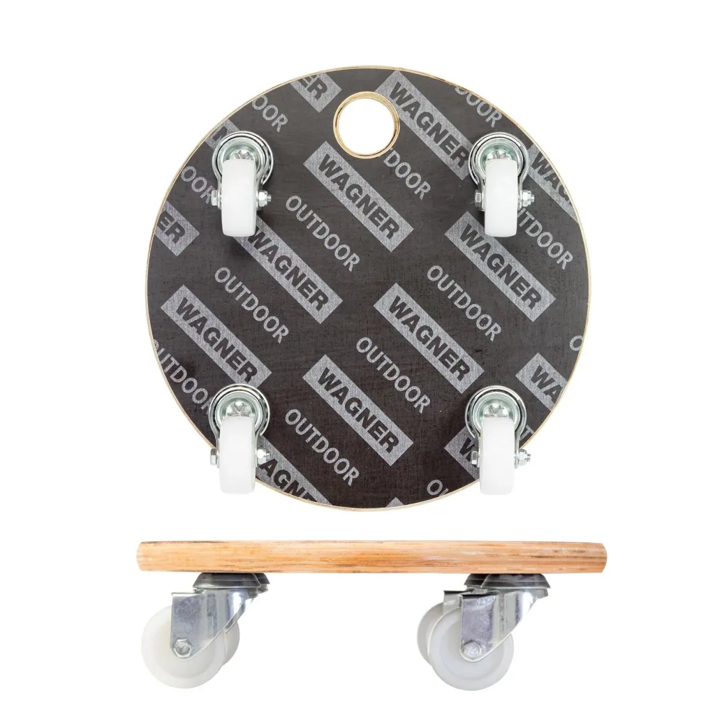 Multi Roller MR 1351, Ø 29 x 8.5 cm, hard wheels Ø 50 mm, plain bearings, multiplex board FSC®, load capacity 200 kg