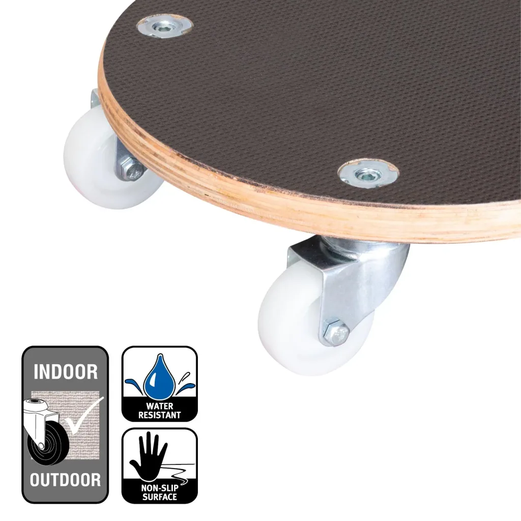 Multi Roller MR 1351, Ø 29 x 8.5 cm, hard wheels Ø 50 mm, plain bearings, multiplex board FSC®, load capacity 200 kg