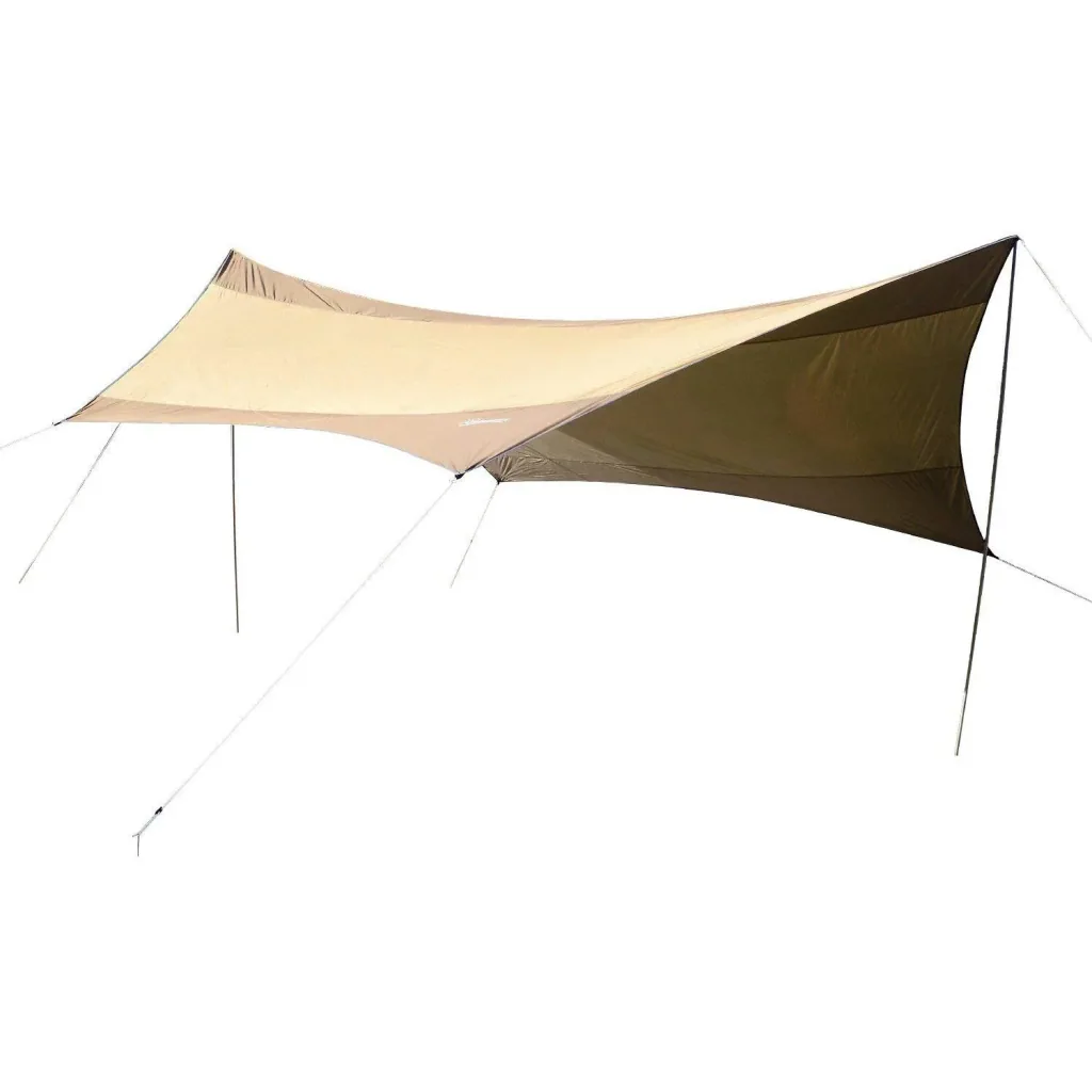 Sun sail tarp sun protection polyester golden 550 x 560cm