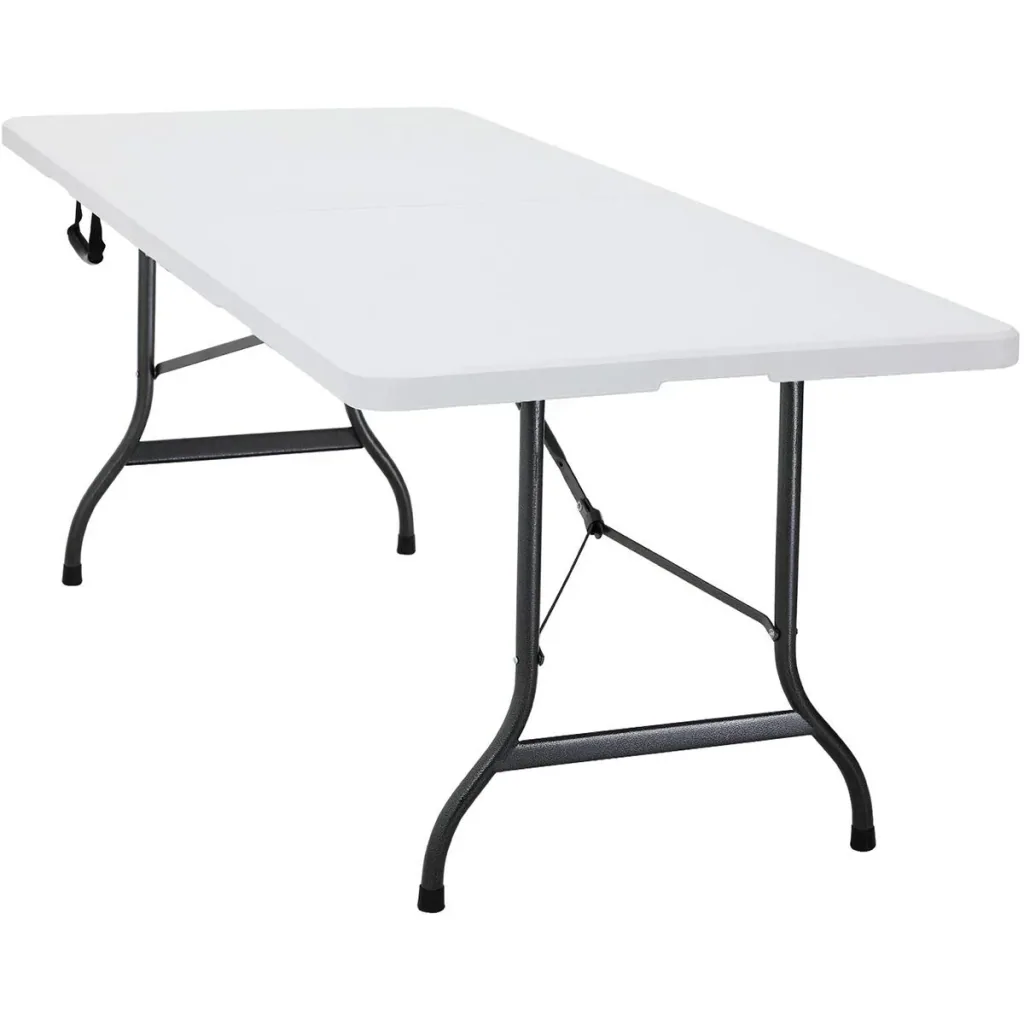 Folding table | Camping table | Garden table | Folding table | White - Plastic 183 x 76 x 74 cm