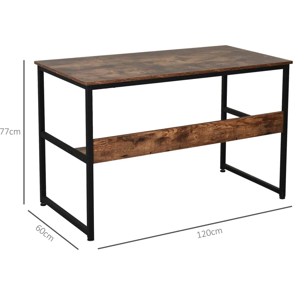 Desk, chipboard brown