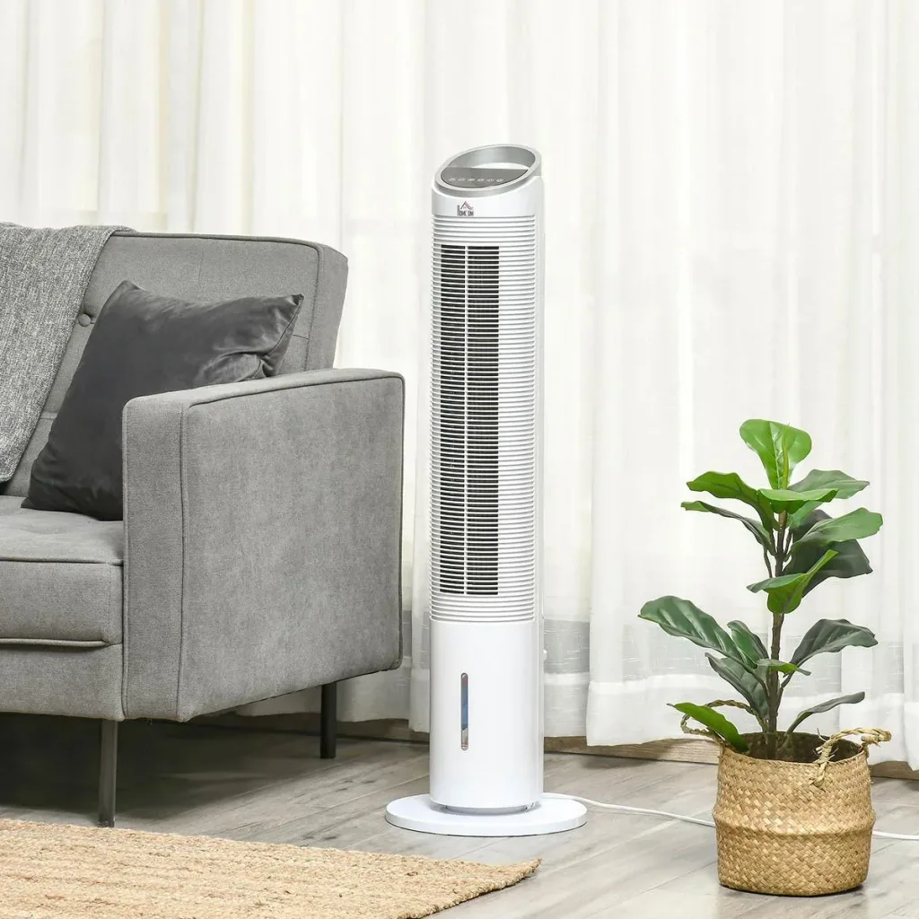 Air cooler with water cooling remote control tower fan pedestal fan with humidification air conditioner 8h timer use