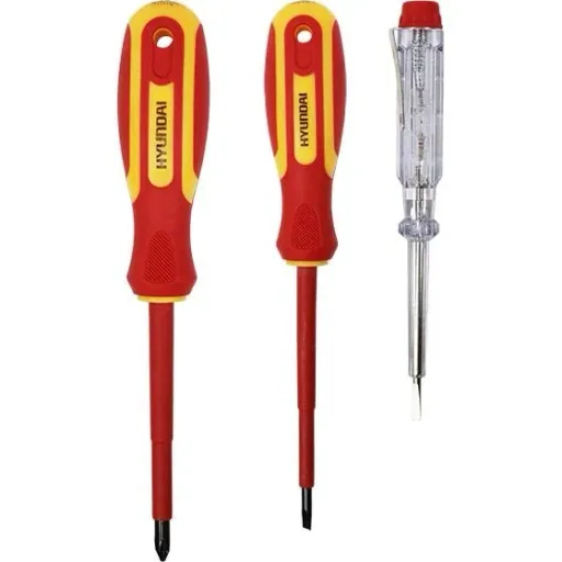 3-piece VDE screwdriver/tester set