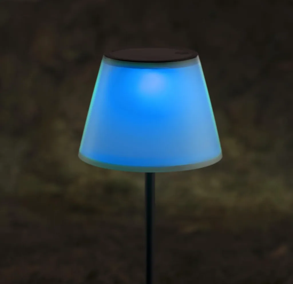 Solar garden light 2in1 in warm white and color change